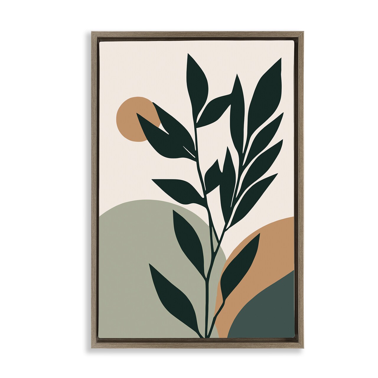 Stupell Industries Earthy Tropical Botanicals Floater Framed Canvas Wall Art Design by LSR Design Studio